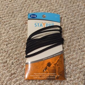 Goody Stay Put Slide Proof Hair Head Bands Thin Elastic Hold Secure Fit